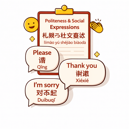 Mandarin Politeness & Social Expressions Chart